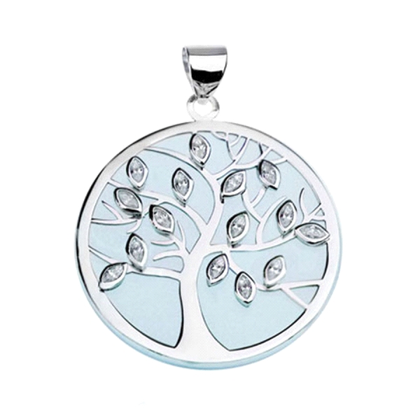 COLGANTE ARBOL VIDA PIEDRA PLATA 925 MIL.