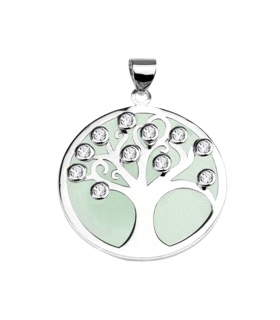 COLGANTE ARBOL VIDA PIEDRA PLATA 925 MIL.