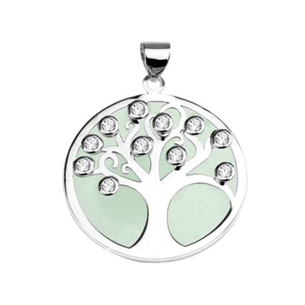 COLGANTE ARBOL VIDA PIEDRA PLATA 925 MIL.