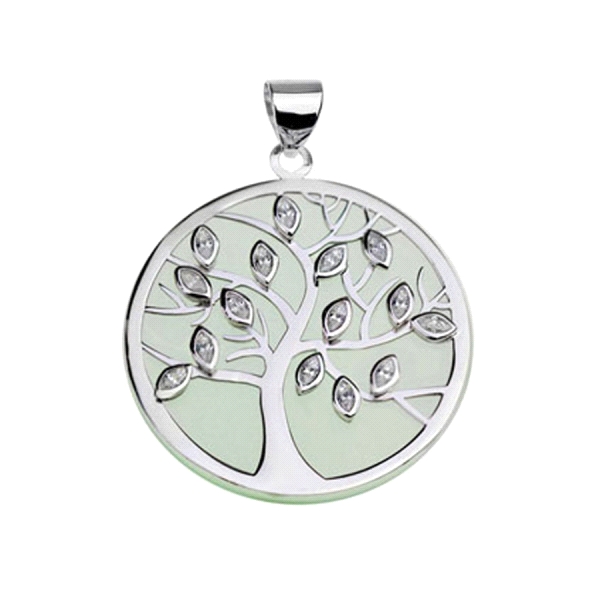COLGANTE ARBOL VIDA PIEDRA PLATA 925 MIL.