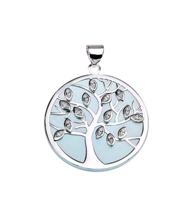 COLGANTE ARBOL VIDA PIEDRA PLATA 925 MIL.