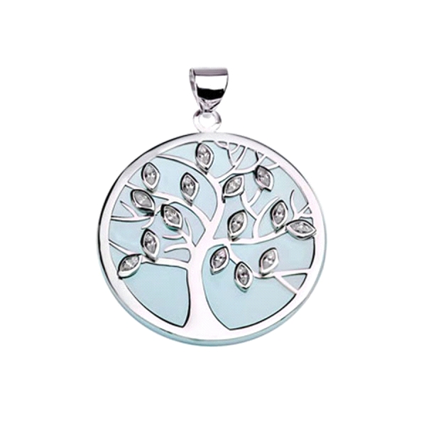 COLGANTE ARBOL VIDA PIEDRA PLATA 925 MIL.