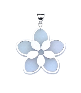 COLGANTE FLOR AZUL PLATA 1ª LEY RODIADA