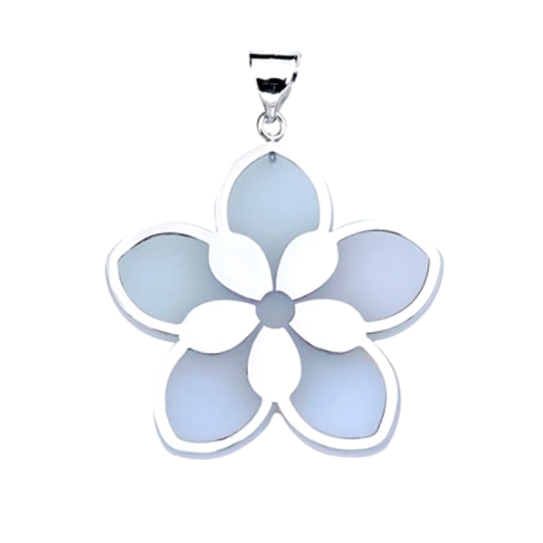 COLGANTE FLOR AZUL PLATA 1ª LEY RODIADA