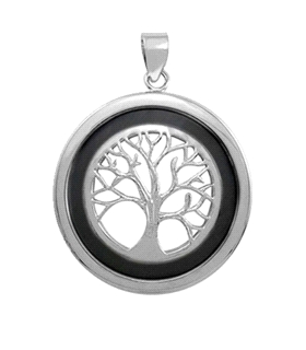 COLGANTE ARBOL VIDA PLATA 1ª LEY 4O MM