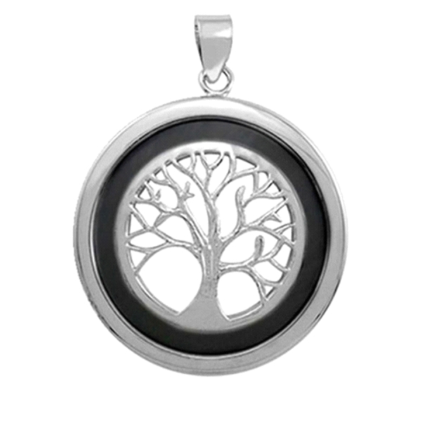 COLGANTE ARBOL VIDA PLATA 1ª LEY 4O MM