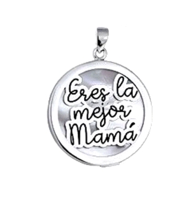 COLGANTE MADRE PLATA PRIMERA LEY 25 MM.