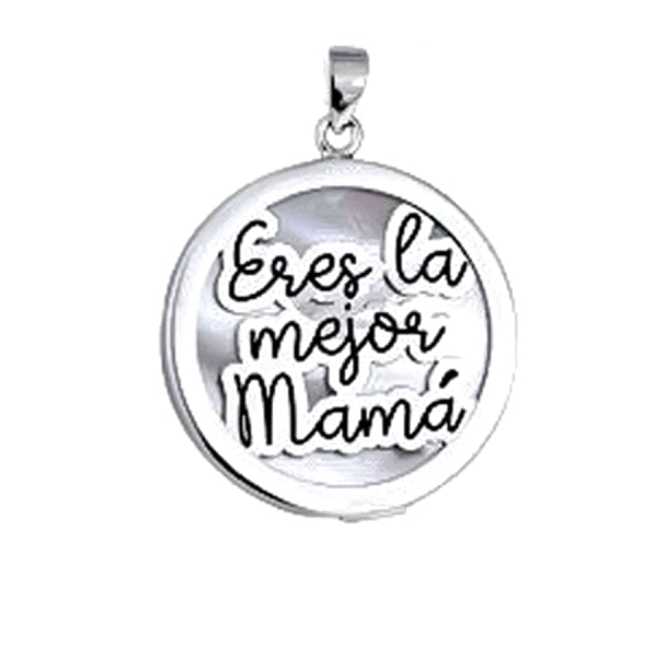COLGANTE MADRE PLATA PRIMERA LEY 25 MM.