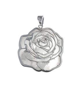 COLGANTE FLOR NACAR  DE LEY PLATA 925 MIL.