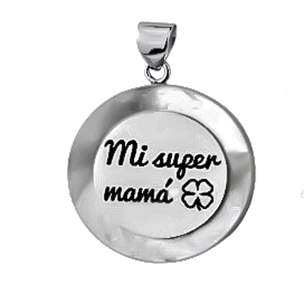 COLGANTE MADRE PLATA PRIMERA LEY 25 MM.