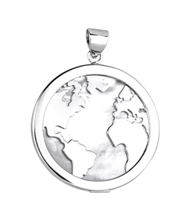 COLGANTE MUNDO PLATA 1ª LEY NACAR 30 MM
