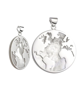 COLGANTE MUNDO PLATA 1ª LEY NACAR 30MM
