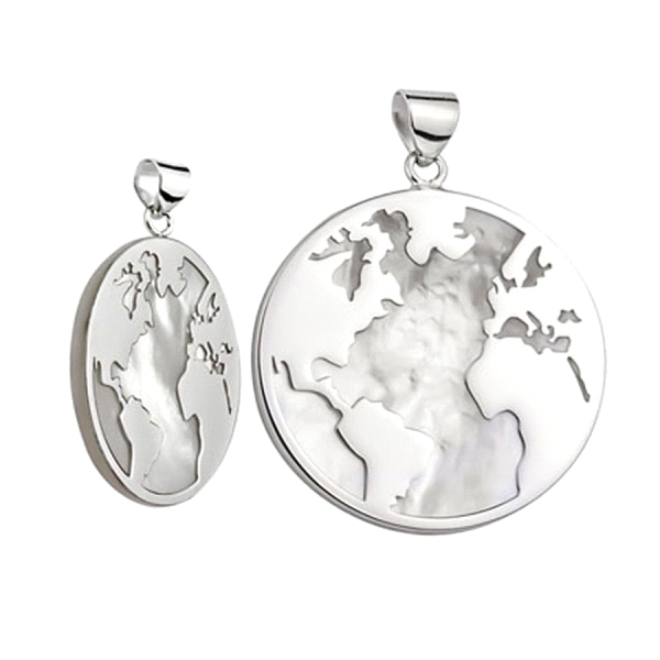 COLGANTE MUNDO PLATA 1ª LEY NACAR 30MM