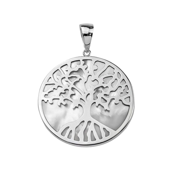 COLGANTE ARBOL VIDA NACAR PLATA 925 MIL.