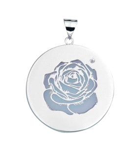 COLGANTE FLOR AZUL PLATA 1ª LEY RODIADA