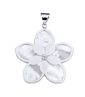 COLGANTE FLOR NACAR PLATA 1ª LEY RODIADA