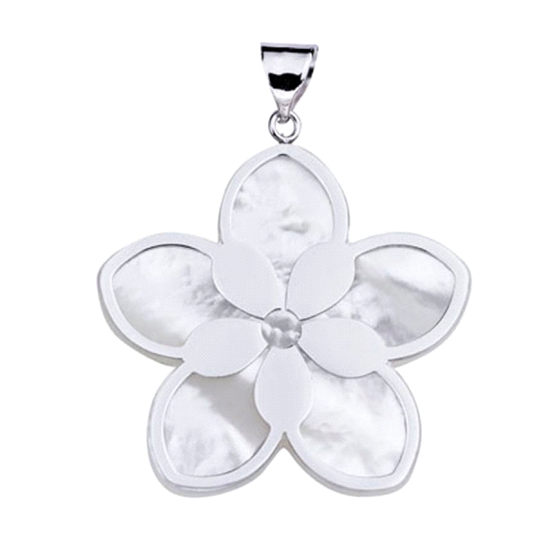 COLGANTE FLOR NACAR PLATA 1ª LEY RODIADA