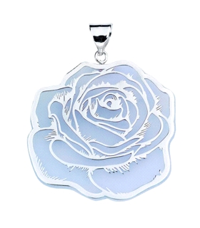COLGANTE FLOR AZUL PLATA 1ª LEY RODIADA