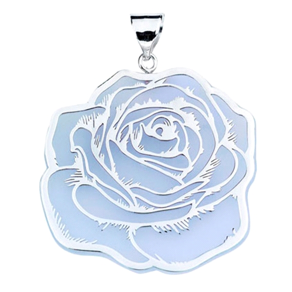 COLGANTE FLOR AZUL PLATA 1ª LEY RODIADA