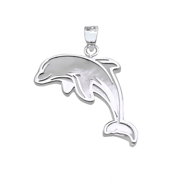 COLGANTE DELFIN NACAR PLATA 925 MIL.