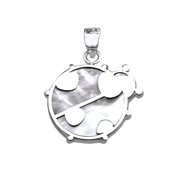 COLGANTE MARIQUITA NACAR PLATA 925 MIL.
