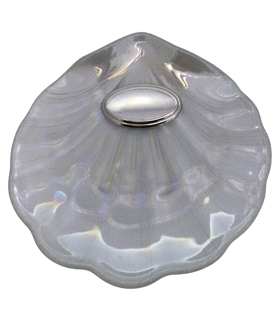 CONCHA BAUTISMO NACAR PLATA 1ª LEY 45X26