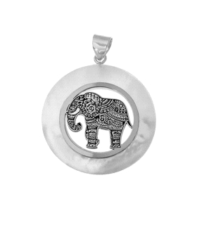 COLGANTE ELEFANTE NACAR PLATA 925 MIL.