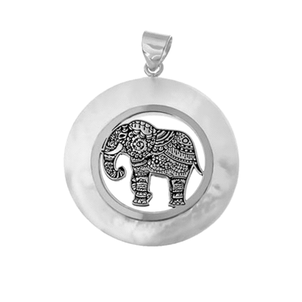 COLGANTE ELEFANTE NACAR PLATA 925 MIL.
