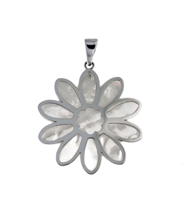 COLGANTE NACAR MARGARITA PLATA 925 MIL.