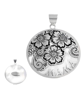 COLGANTE MADRE NACAR PLATA 1ª LEY 25 MM