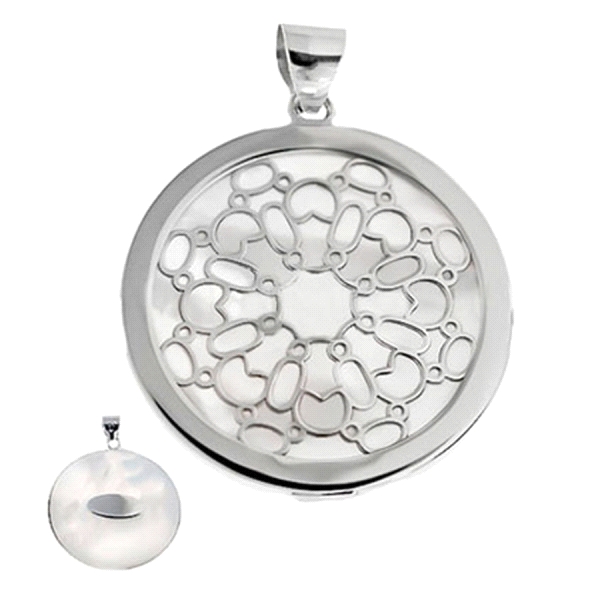 COLGANTE MANDALA PLATA 1ª LEY RODIADA 30