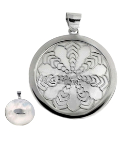 COLGANTE MANDALA PLATA 1ª LEY 30 MM