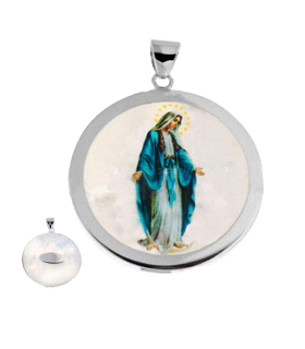 MEDALLA VIRGEN LA MILAGROSA PLATA 1ª LEY