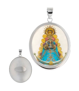 MEDALLA VIRGEN DEL ROCIO PLATA 1ª LEY