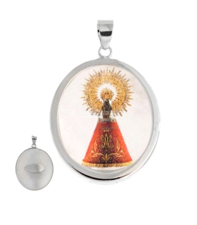 VIRGEN DEL PILAR PLATA 1ª LEY 30 X 25 MM