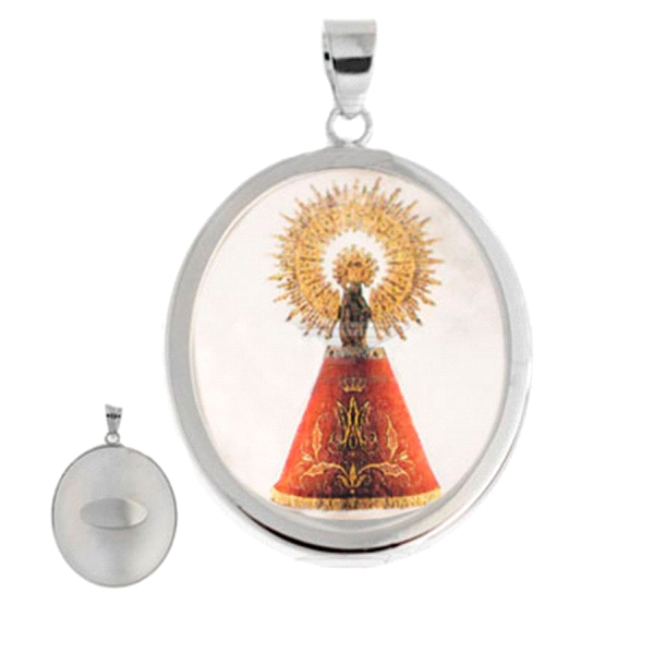 VIRGEN DEL PILAR PLATA 1ª LEY 30 X 25 MM