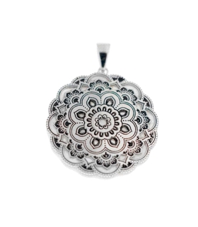 COLGANTE NACAR MANDALAS PLATA 925 MIL.
