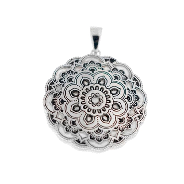 COLGANTE NACAR MANDALAS PLATA 925 MIL.