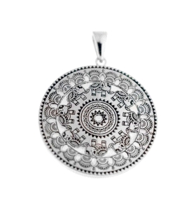 COLGANTE NACAR MANDALAS PLATA 925 MIL.