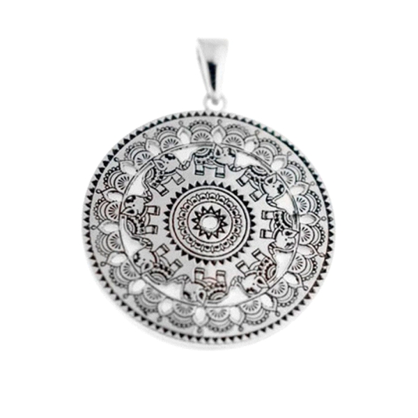 COLGANTE NACAR MANDALAS PLATA 925 MIL.