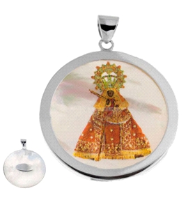 MEDALLA VIRGEN GUADALUPE PLATA 1ª LEY 30