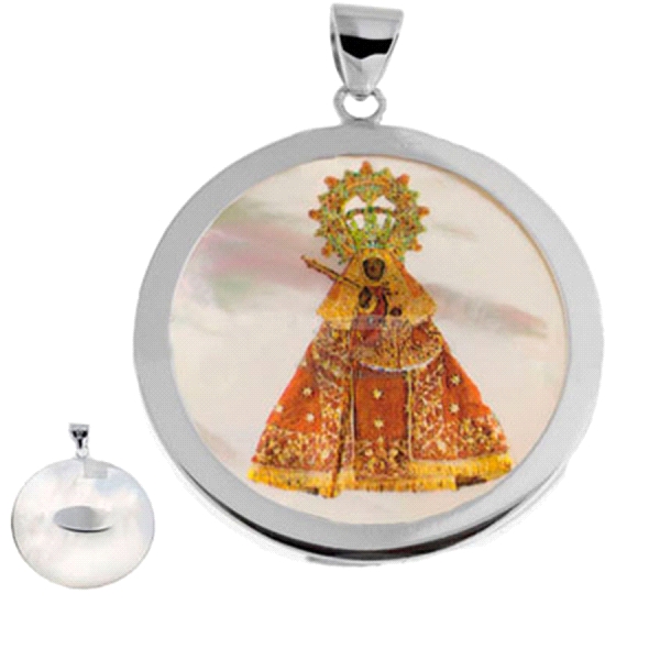 MEDALLA VIRGEN GUADALUPE PLATA 1ª LEY 30