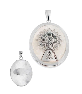 COLGANTE VIRGEN PILAR PLATA 1ª LEY