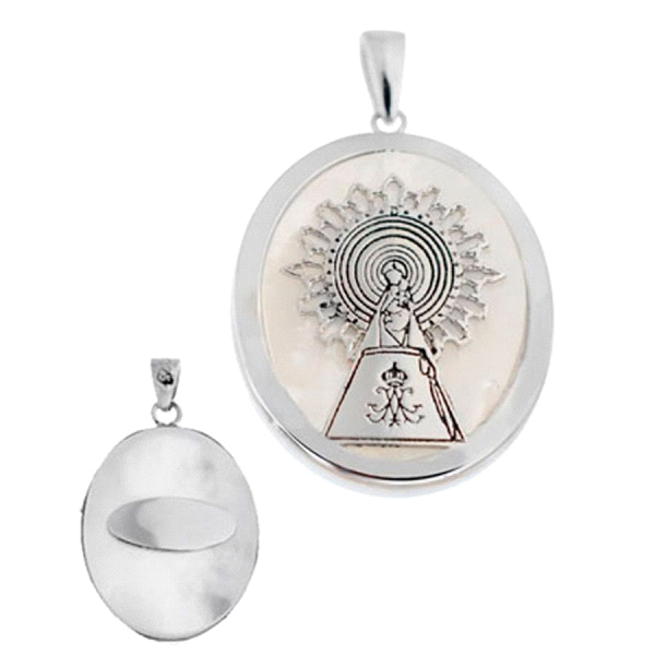 COLGANTE VIRGEN PILAR PLATA 1ª LEY