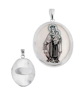 COLGANTE VIRGEN CARMEN PLATA PRIMERA LEY