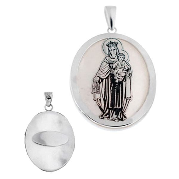 COLGANTE VIRGEN CARMEN PLATA PRIMERA LEY