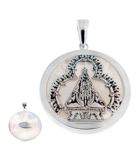 COLGANTE VIRGEN CABEZA PLATA 1ª LEY