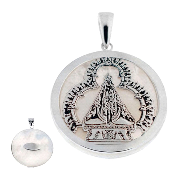 COLGANTE VIRGEN CABEZA PLATA 1ª LEY