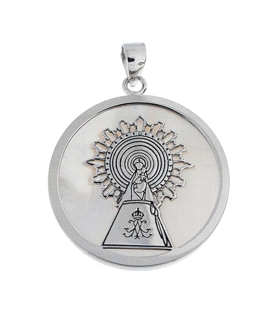 COLGANTE VIRGEN PILAR PLATA 1ª LEY