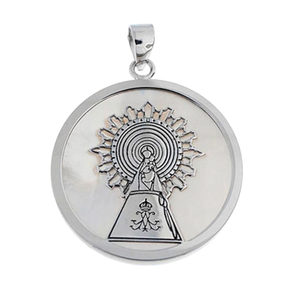 COLGANTE VIRGEN PILAR PLATA 1ª LEY